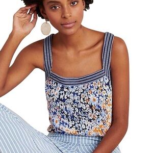 Anthropologie Maeve Caryn Square Neck Tank